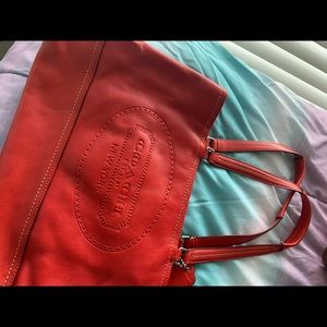 Coach burnt orange/red bag